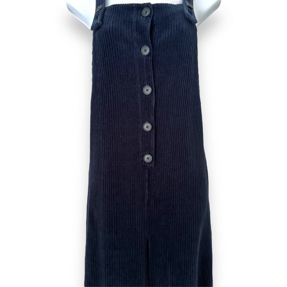 Madewell Texture & Thread Jumpsuit Navy Corduroy Stretch Button XXS - Picture 3 of 8